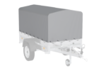 KIPP Gartenanhänger 200, 200 x 106 cm Autotransportanhänger mit hoher Plane, Bügel und Stützrad, zulässiges Gesamtgewicht 500 kg – Bild 3
